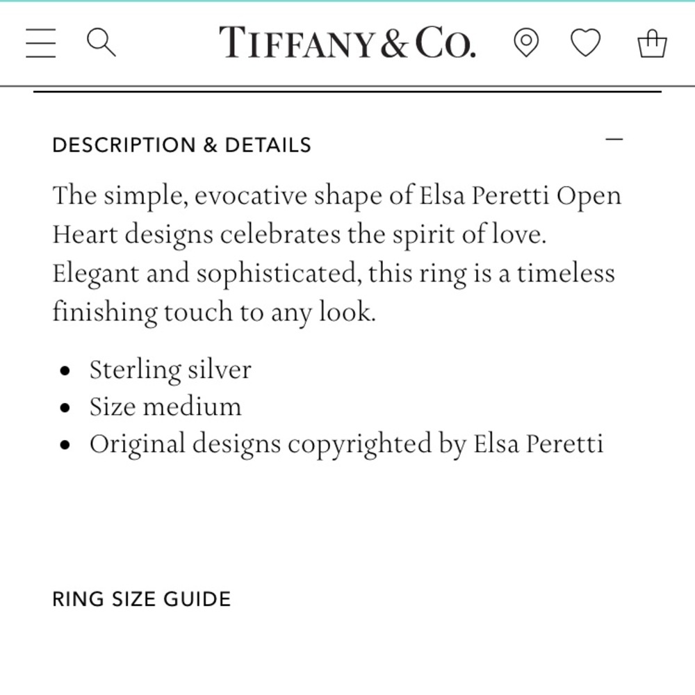 Tiffany’s open heart ring - Picture 5 of 5